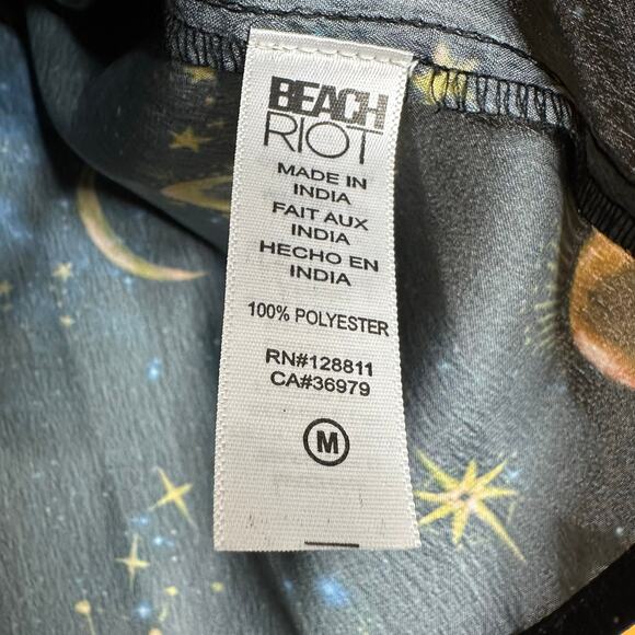 NWT Beach Riot Lee Ann & Brook Pajama Set Women's in Gold Celestial Size Medium - Picture 5 of 9